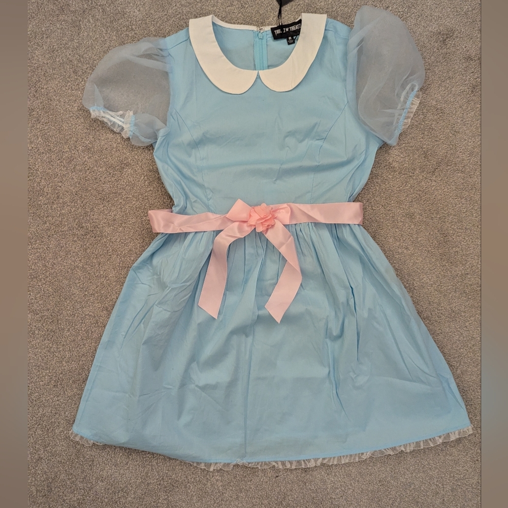 Dollskill Halloween Costume Shining Horror Twin Girls Dress with Pink Bow